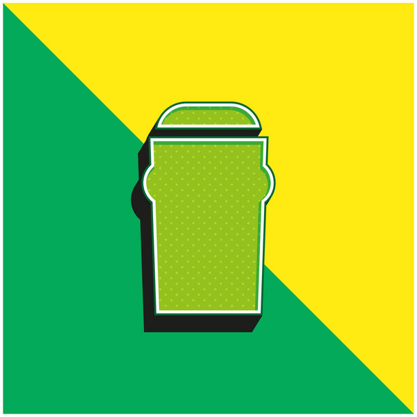 Piwo Zielony i żółty nowoczesny ikona wektora 3D logo - Wektor, obraz