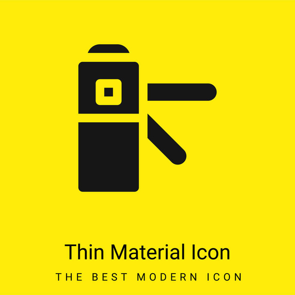 Accès minimal icône matériau jaune vif - Vecteur, image
