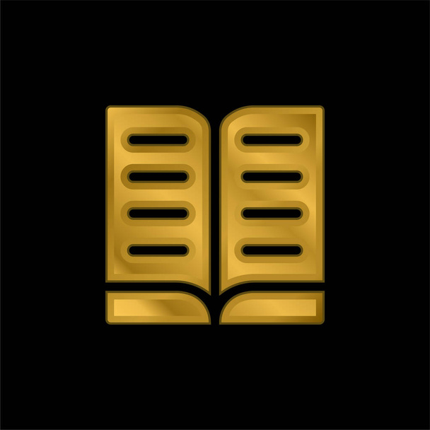 Βιβλίο επιχρυσωμένο μέταλλο εικονίδιο ή το λογότυπο διάνυσμα - Διάνυσμα, εικόνα