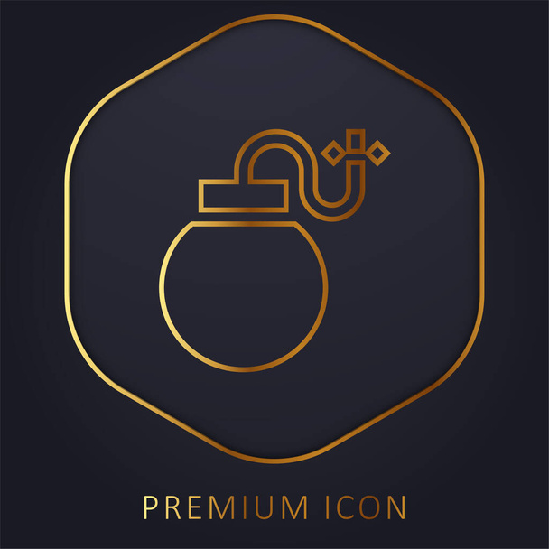 Bomb arany vonal prémium logó vagy ikon - Vektor, kép