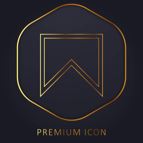 Lesezeichen Umriss goldene Linie Premium-Logo oder Symbol - Vektor, Bild