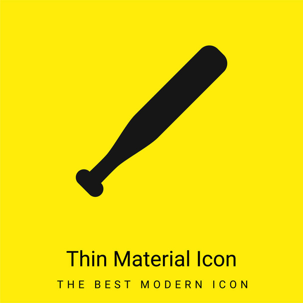 Chauve-souris minimale icône matériau jaune vif - Vecteur, image