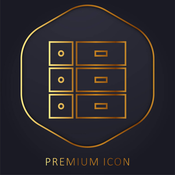 Attributes golden line premium logo or icon - Vector, Image