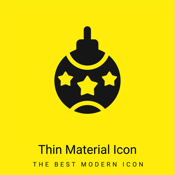 Bauble icona minimale materiale giallo brillante - Vettoriali, immagini