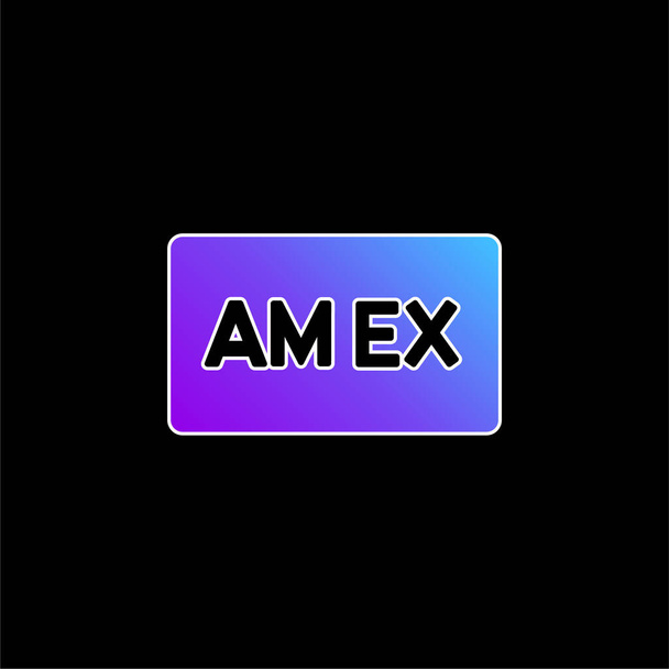 Icône vectorielle dégradé bleu AMEX Logo - Vecteur, image
