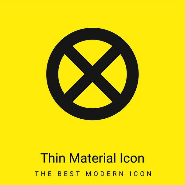 Zakaz minimalnej jasnożółtej ikony materiału - Wektor, obraz