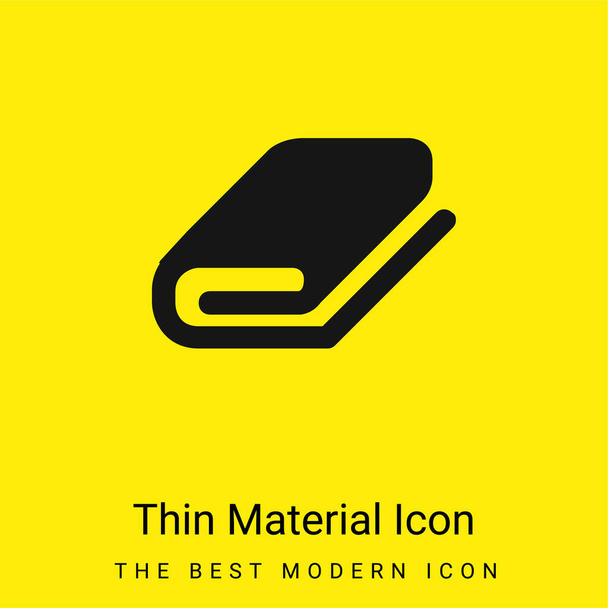 Livro mínimo ícone de material amarelo brilhante - Vetor, Imagem