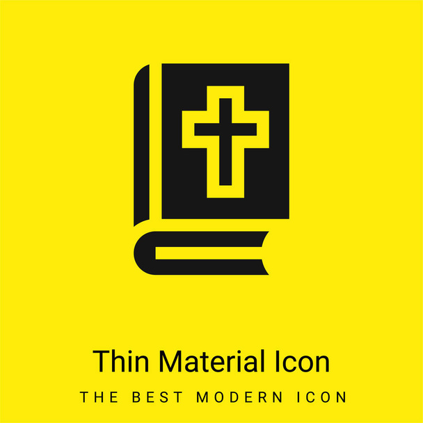 La Bibbia icona materiale giallo brillante minimo - Vettoriali, immagini