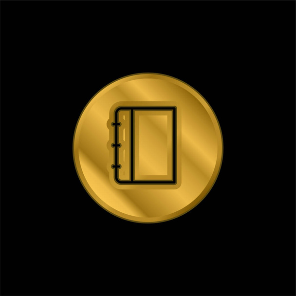 Повестка дня позолоченная металлическая икона или вектор логотипа - Вектор,изображение