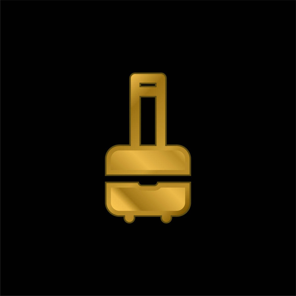 Tasche vergoldet metallisches Symbol oder Logo-Vektor - Vektor, Bild
