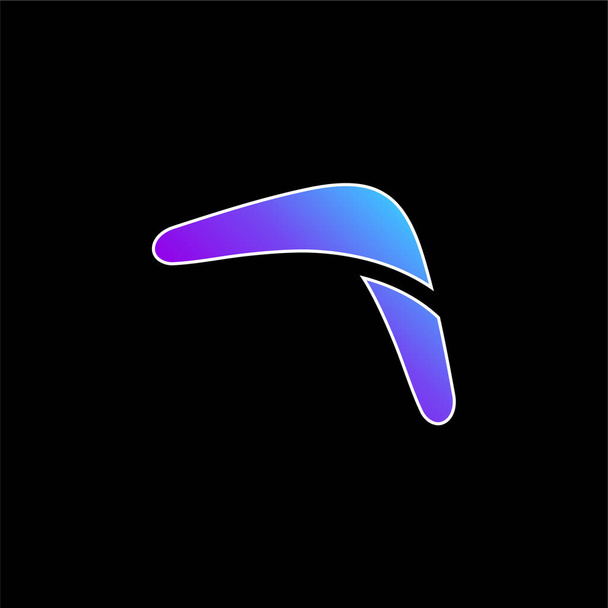 Boomerang Stick icono de vector de gradiente azul - Vector, imagen