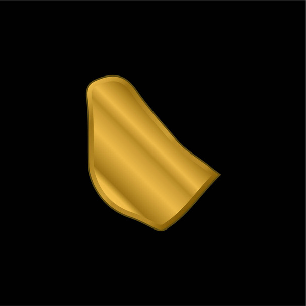 Barbados gold plated metalic icon or logo vector - Vector, Image