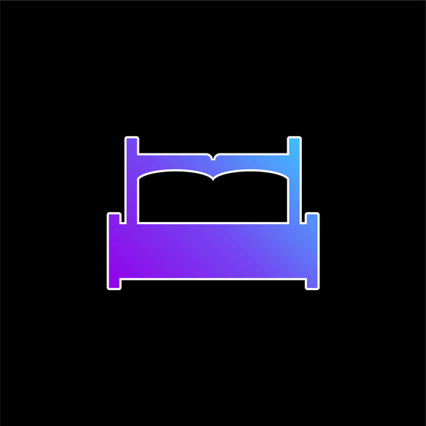 Wielka ikona wektora gradientu niebieskiego łóżeczka - Wektor, obraz