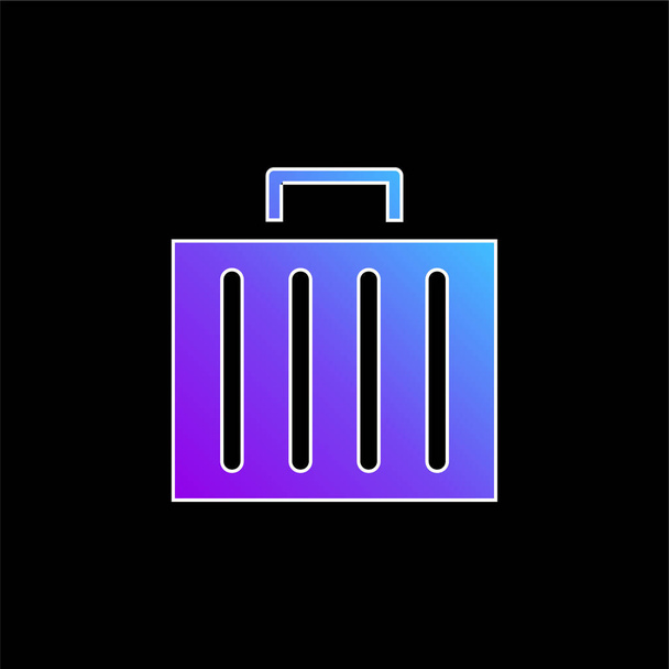 Briefcase ícone vetor gradiente azul - Vetor, Imagem