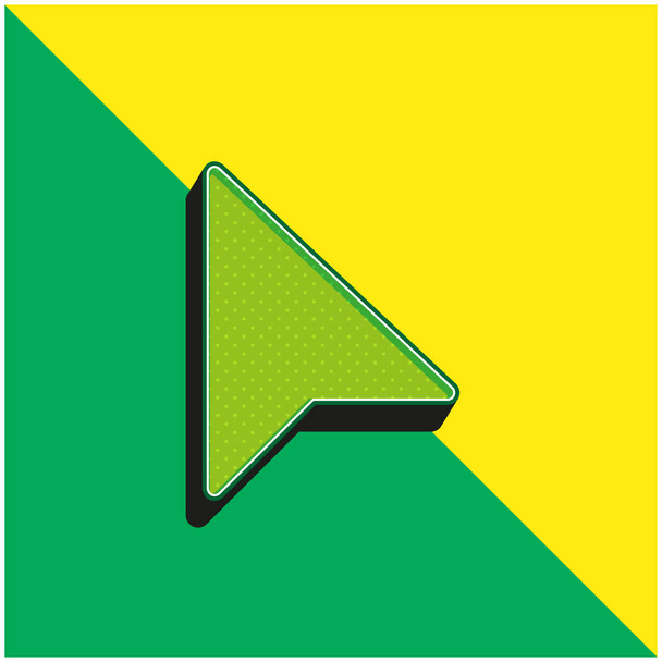 Flecha verde y amarillo moderno logotipo icono del vector 3d - Vector, Imagen