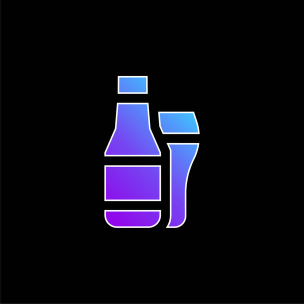 Icono de vector de gradiente azul cerveza - Vector, imagen