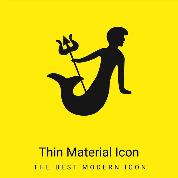 Vodnář Astrologický znak Symbol minimální jasně žlutá ikona materiálu - Vektor, obrázek