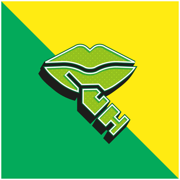 Botox Zelená a žlutá moderní 3D vektorové logo ikony - Vektor, obrázek
