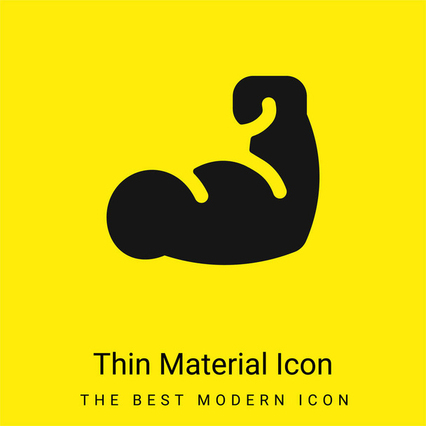 Arme o ícone material amarelo brilhante mínimo - Vetor, Imagem