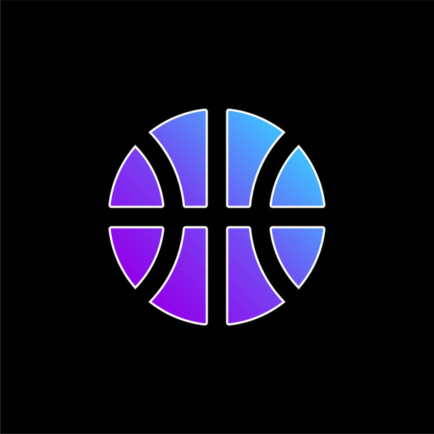 Basketbal blauw gradiënt vector pictogram - Vector, afbeelding