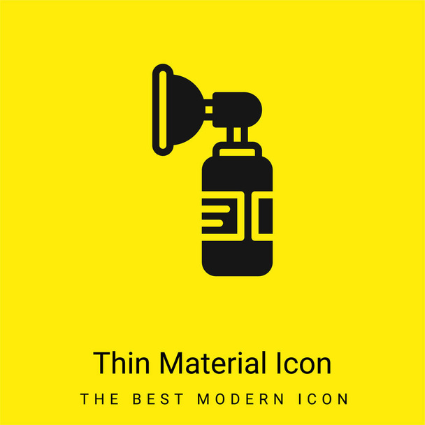 Anesthesia minimal bright yellow material icon - Vector, Image