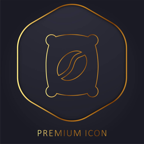 Zlatá čára tašky prémiové logo nebo ikona - Vektor, obrázek