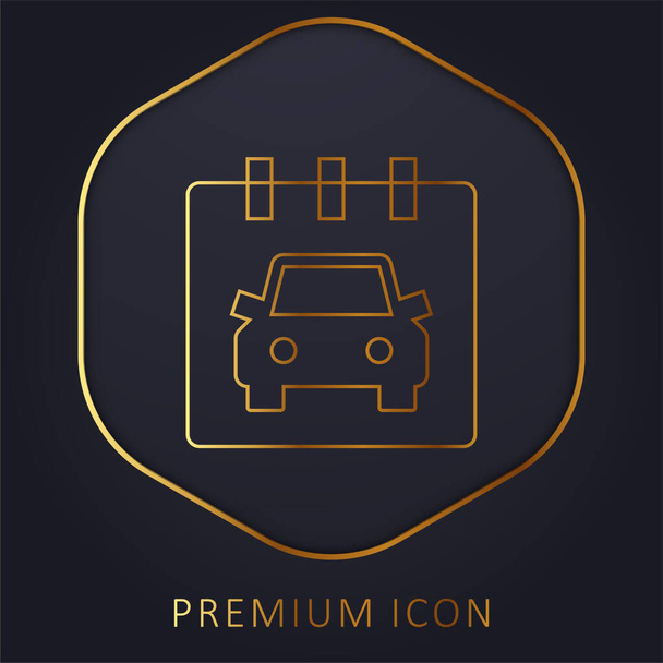 Cita línea de oro logotipo premium o icono - Vector, Imagen