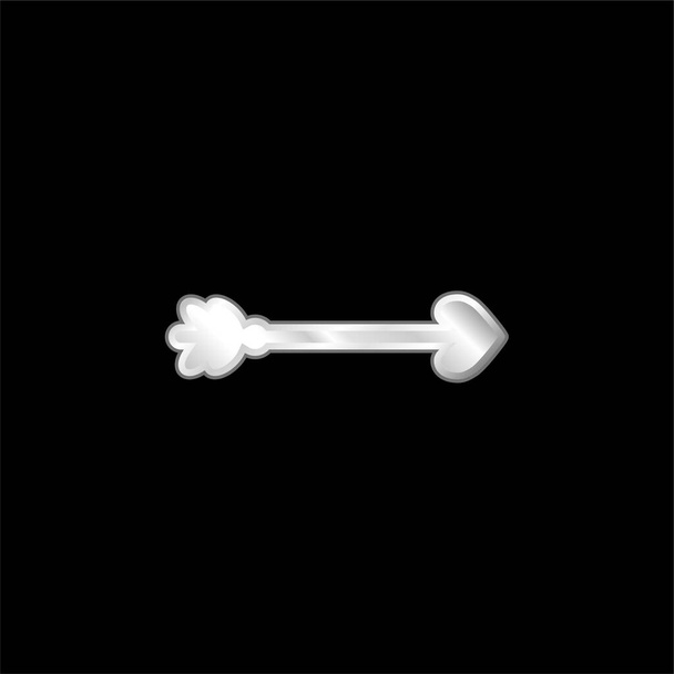 Стрілка срібна металева іконка
 - Вектор, зображення