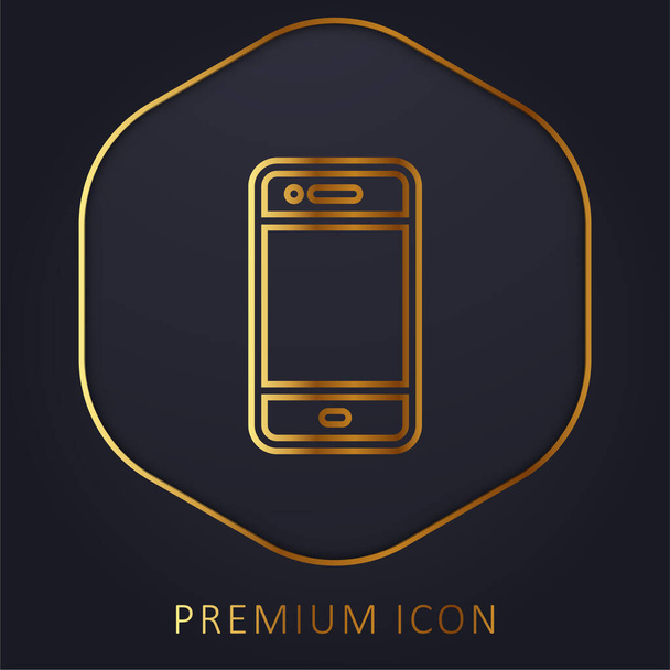 Big Phone arany vonal prémium logó vagy ikon - Vektor, kép
