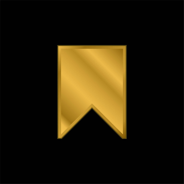 Lesezeichen vergoldet metallisches Symbol oder Logo-Vektor - Vektor, Bild