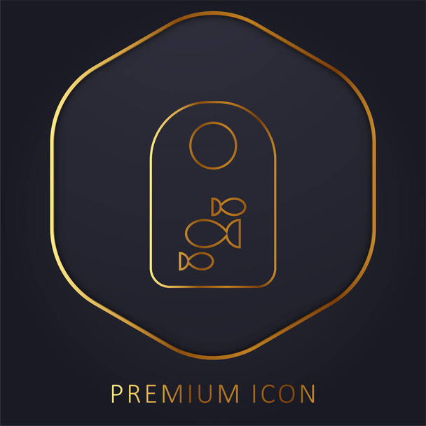 Bib golden line premium logo or icon - Vector, Image