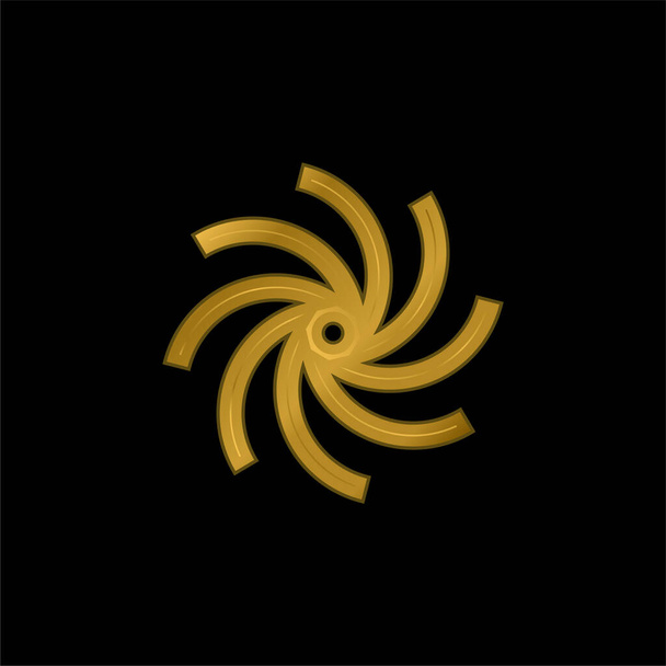 Чорна діра золота металева іконка або вектор логотипу
 - Вектор, зображення