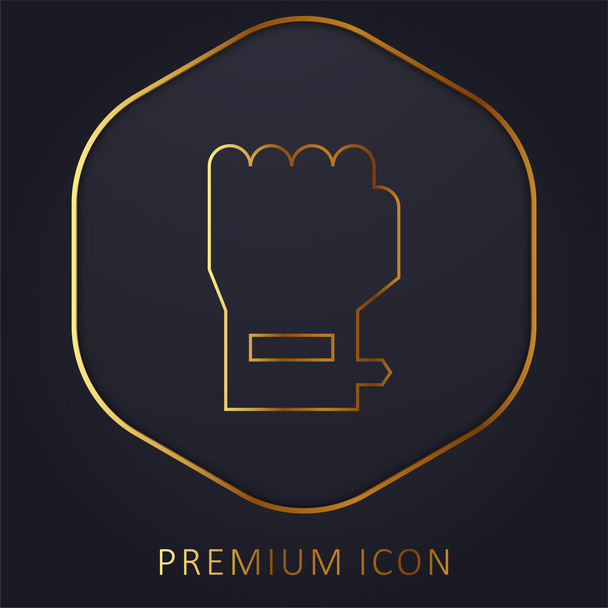 Pulseira linha dourada logotipo premium ou ícone - Vetor, Imagem
