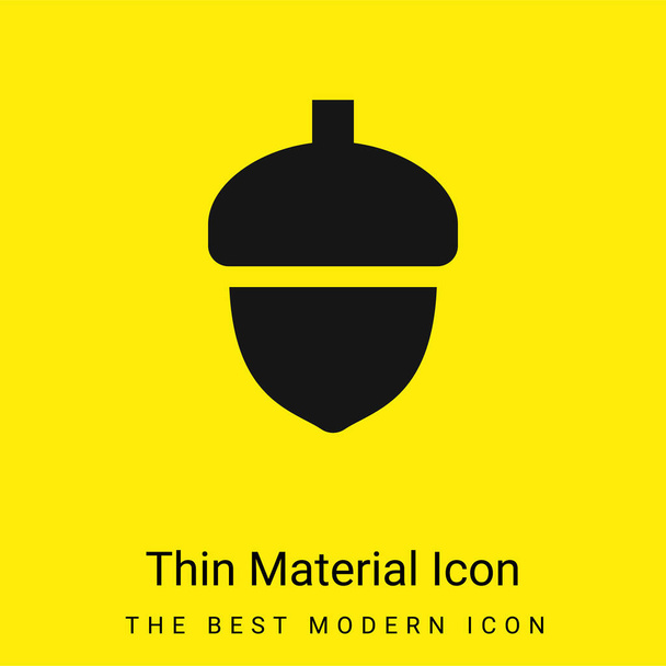 Acorn icona materiale giallo brillante minimo - Vettoriali, immagini
