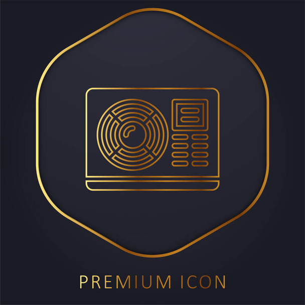 Air Conditioner gouden lijn premium logo of pictogram - Vector, afbeelding