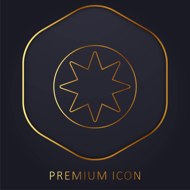 Bahai arany vonal prémium logó vagy ikon - Vektor, kép