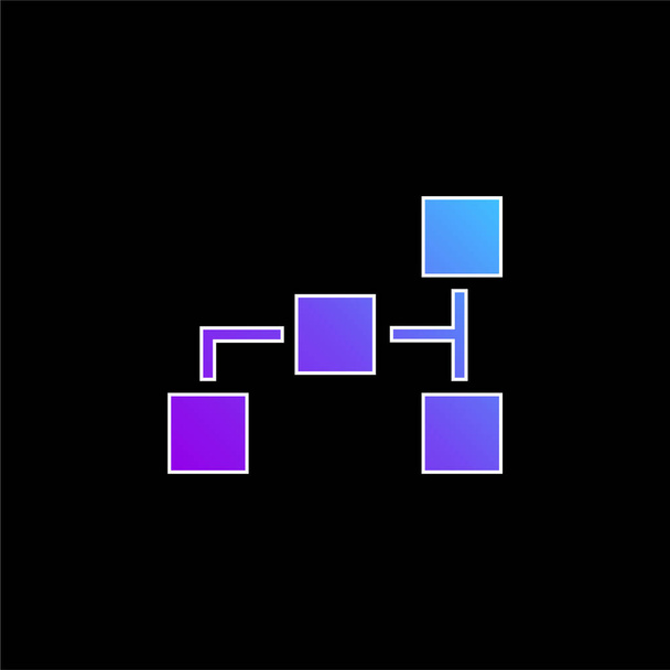 Black Squares Blocks Scheme blue gradient vector icon - Vector, Image
