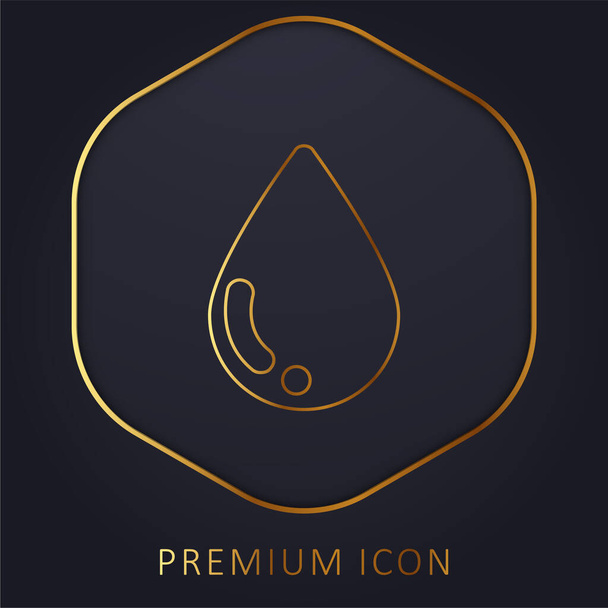 Blood Drop zlatá čára prémie logo nebo ikona - Vektor, obrázek