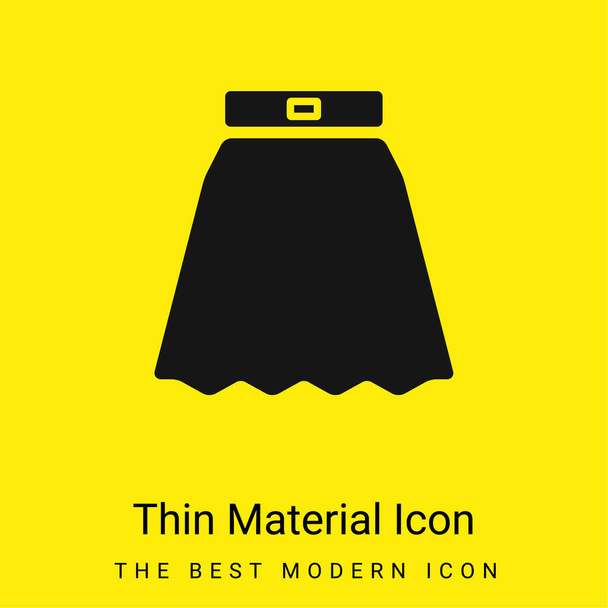 Falda grande mínimo icono de material amarillo brillante - Vector, imagen