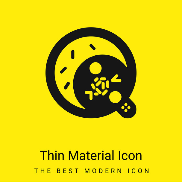 Bacteria minimal bright yellow material icon - Vector, Image