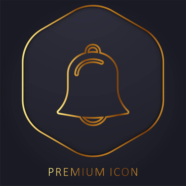Złota linia alarmowa logo premium lub ikona - Wektor, obraz