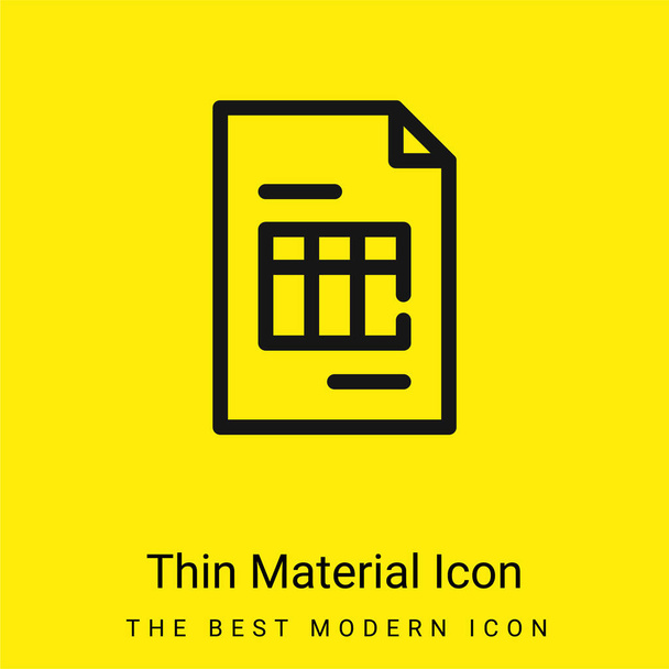 Grande fattura minimale giallo brillante materiale icona - Vettoriali, immagini