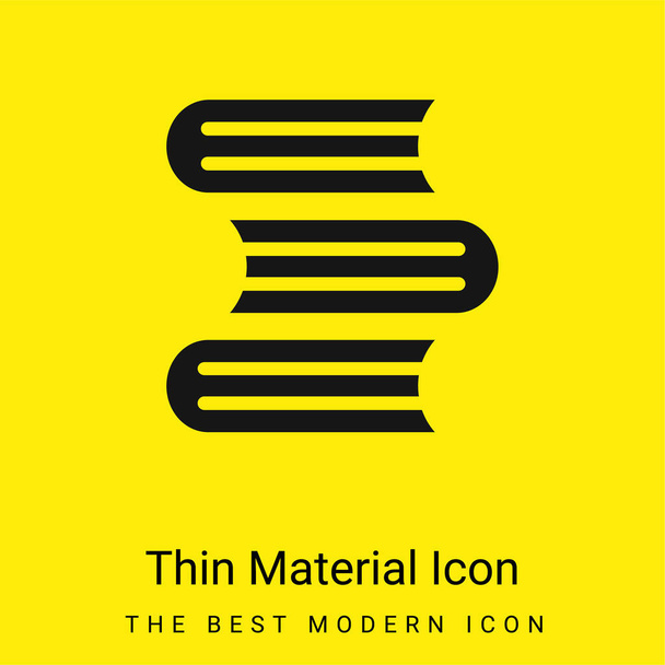 Książki minimalne jasnożółty materiał ikona - Wektor, obraz