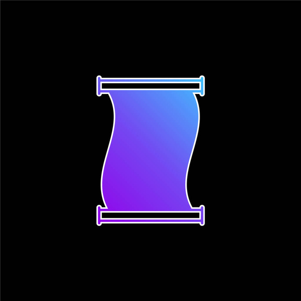 Ancient Paper Scroll Outline blue gradient vector icon - Vektor, obrázek
