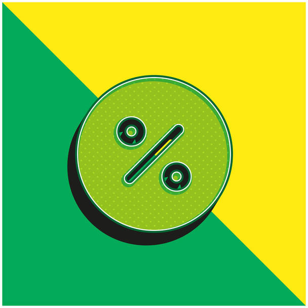 Banca verde y amarillo moderno vector 3d icono del logotipo - Vector, Imagen