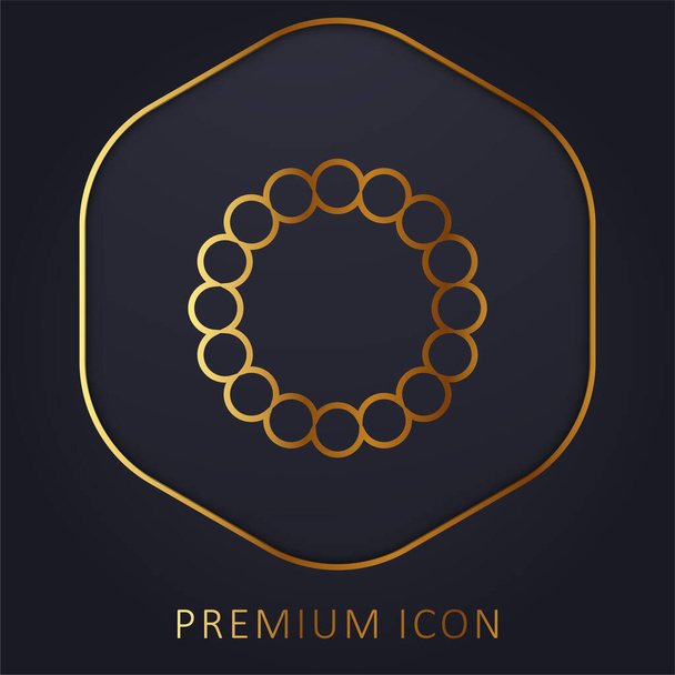 Pulsera de línea dorada logotipo premium o icono - Vector, Imagen