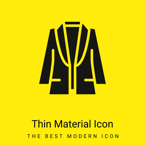 Blazer minimal bright yellow material icon - Vector, Image
