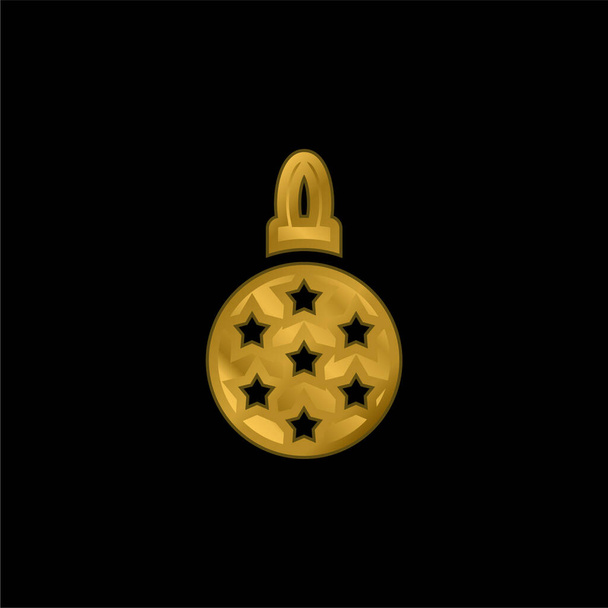 Bauble oro placcato icona metallica o logo vettoriale - Vettoriali, immagini