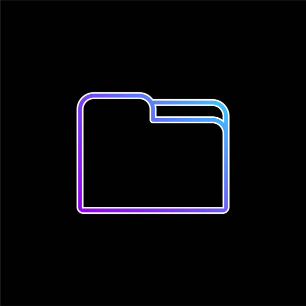 Big Folder quatro cores brilhante ícone de vetor de néon - Vetor, Imagem