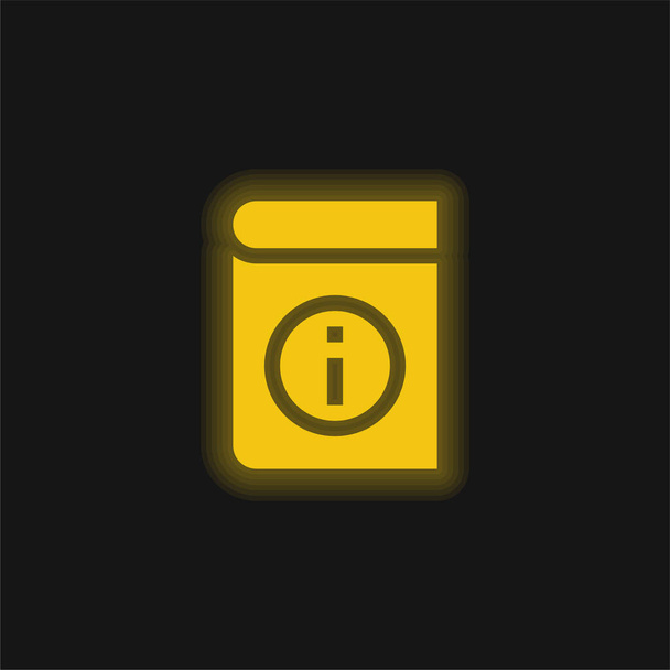 Желтая сияющая икона - Вектор,изображение